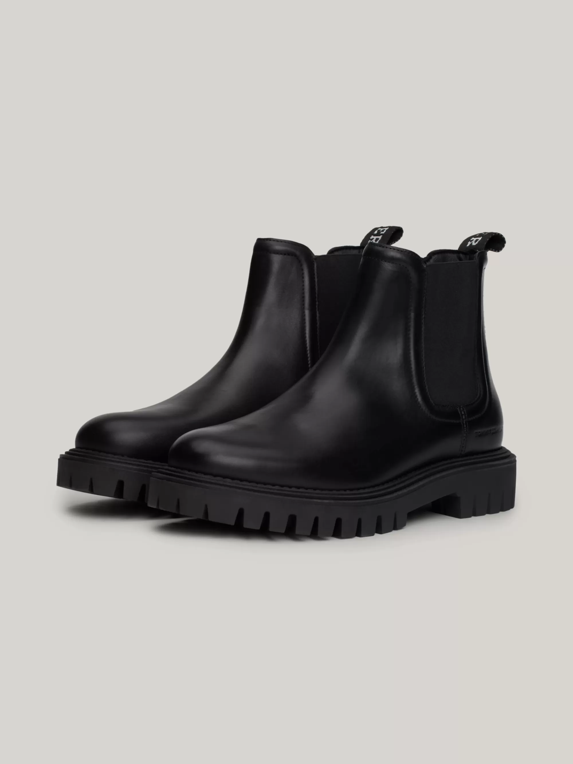 Chelsea Boots | Laarzen*Tommy Hilfiger Waterafstotende Chelsea Boot Van Leer BLACK
