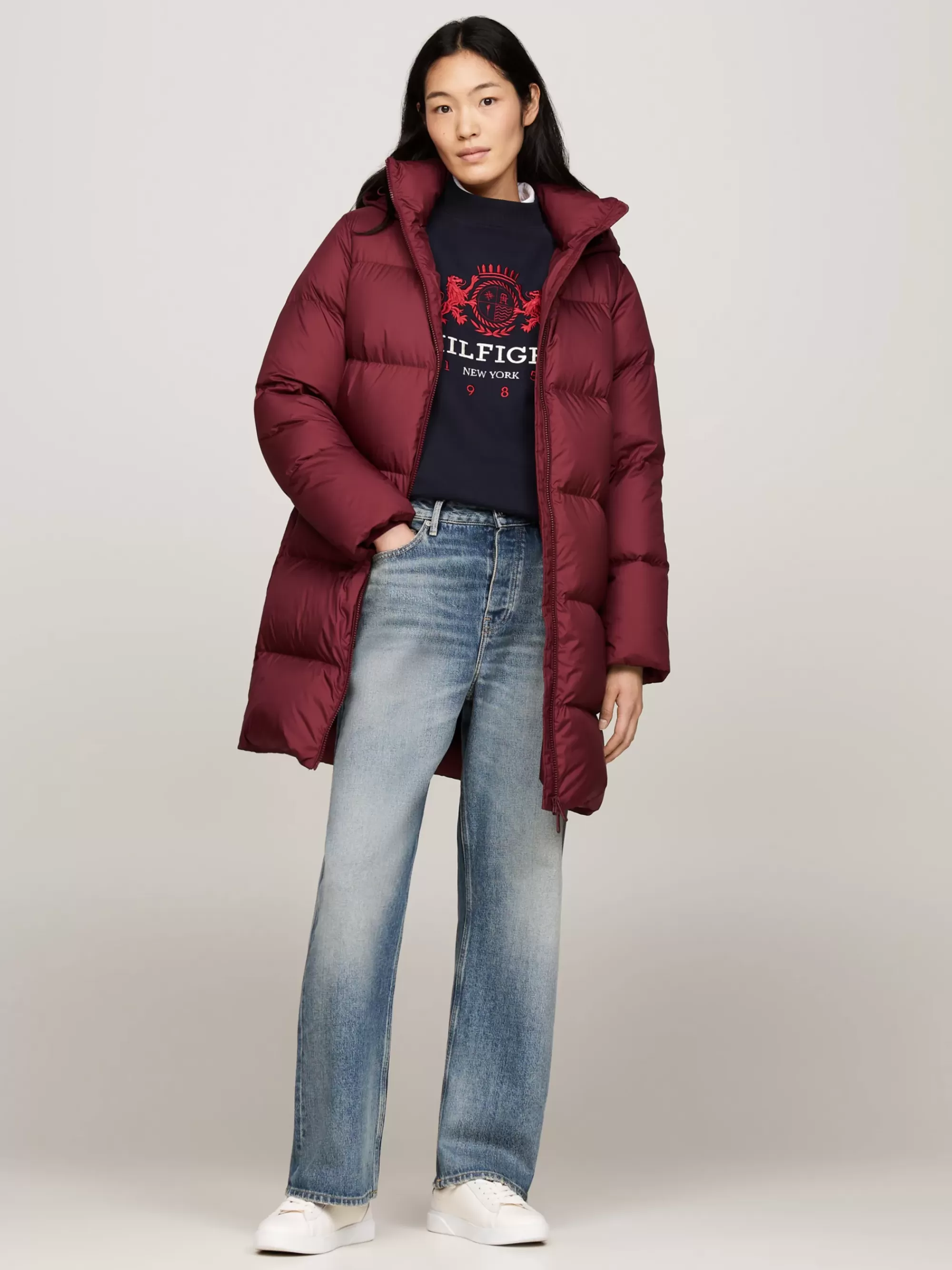 Jassen & Jacks*Tommy Hilfiger Waterafstotende Donsjas DEEP ROUGE