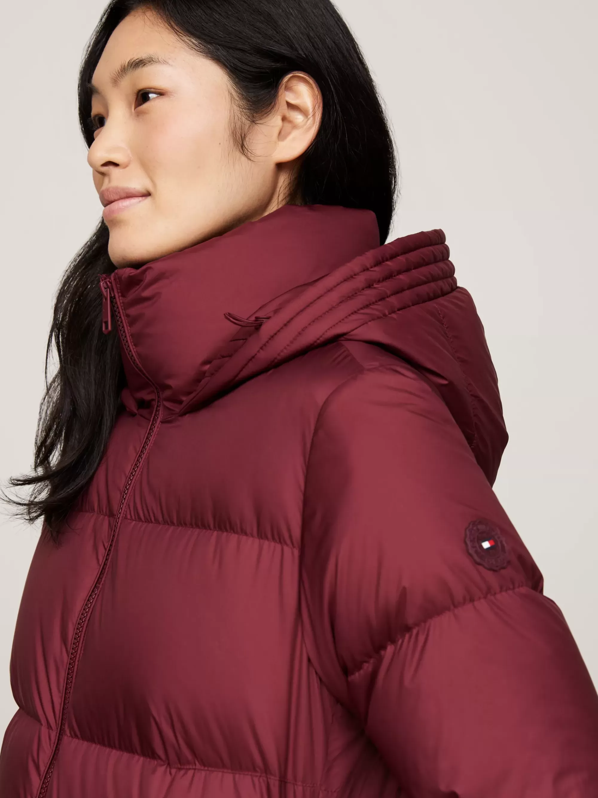 Jassen & Jacks*Tommy Hilfiger Waterafstotende Donsjas DEEP ROUGE