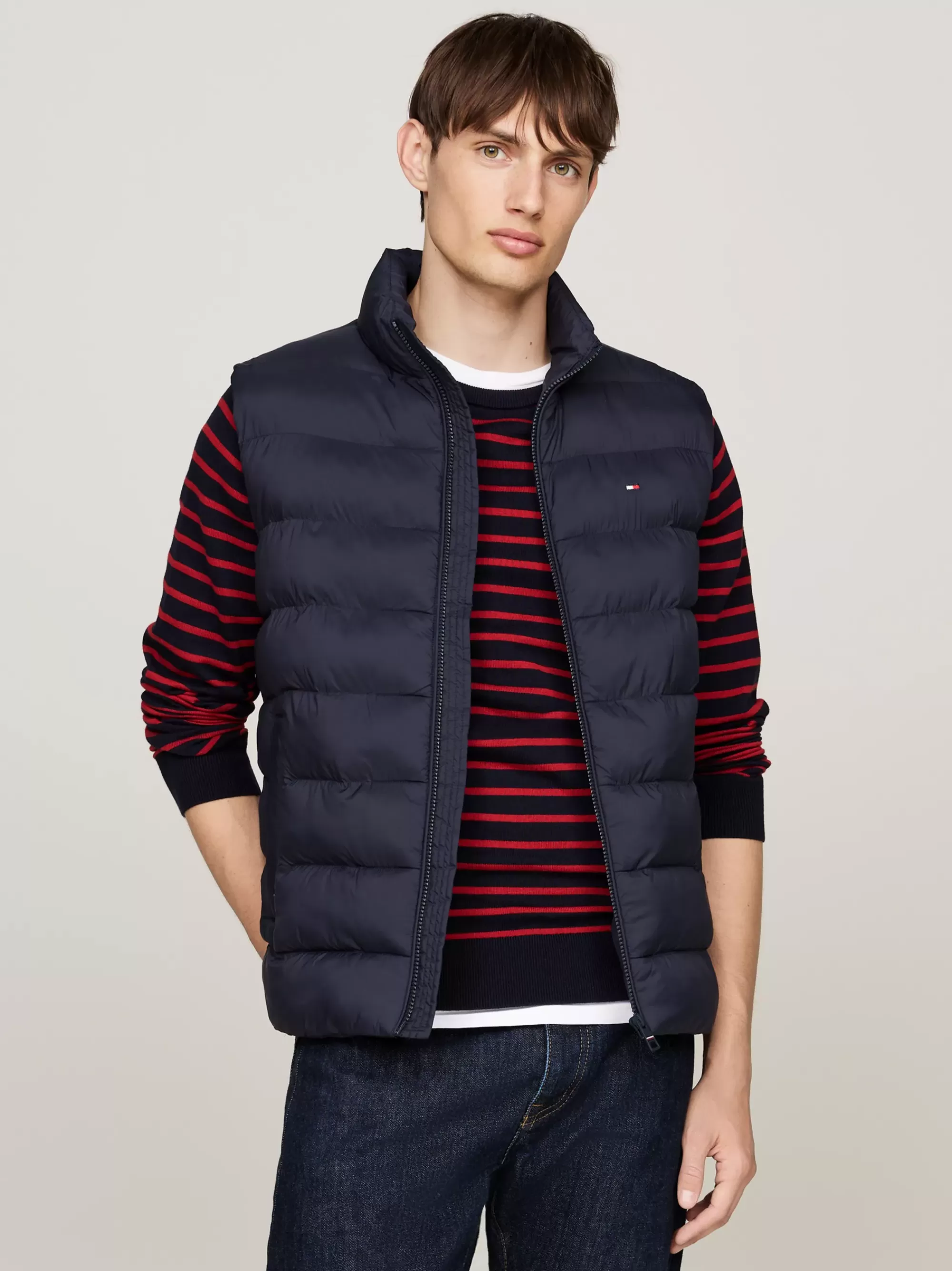 Jassen & Jacks*Tommy Hilfiger Waterafstotende Gewatteerde Bodywarmer DESERT SKY