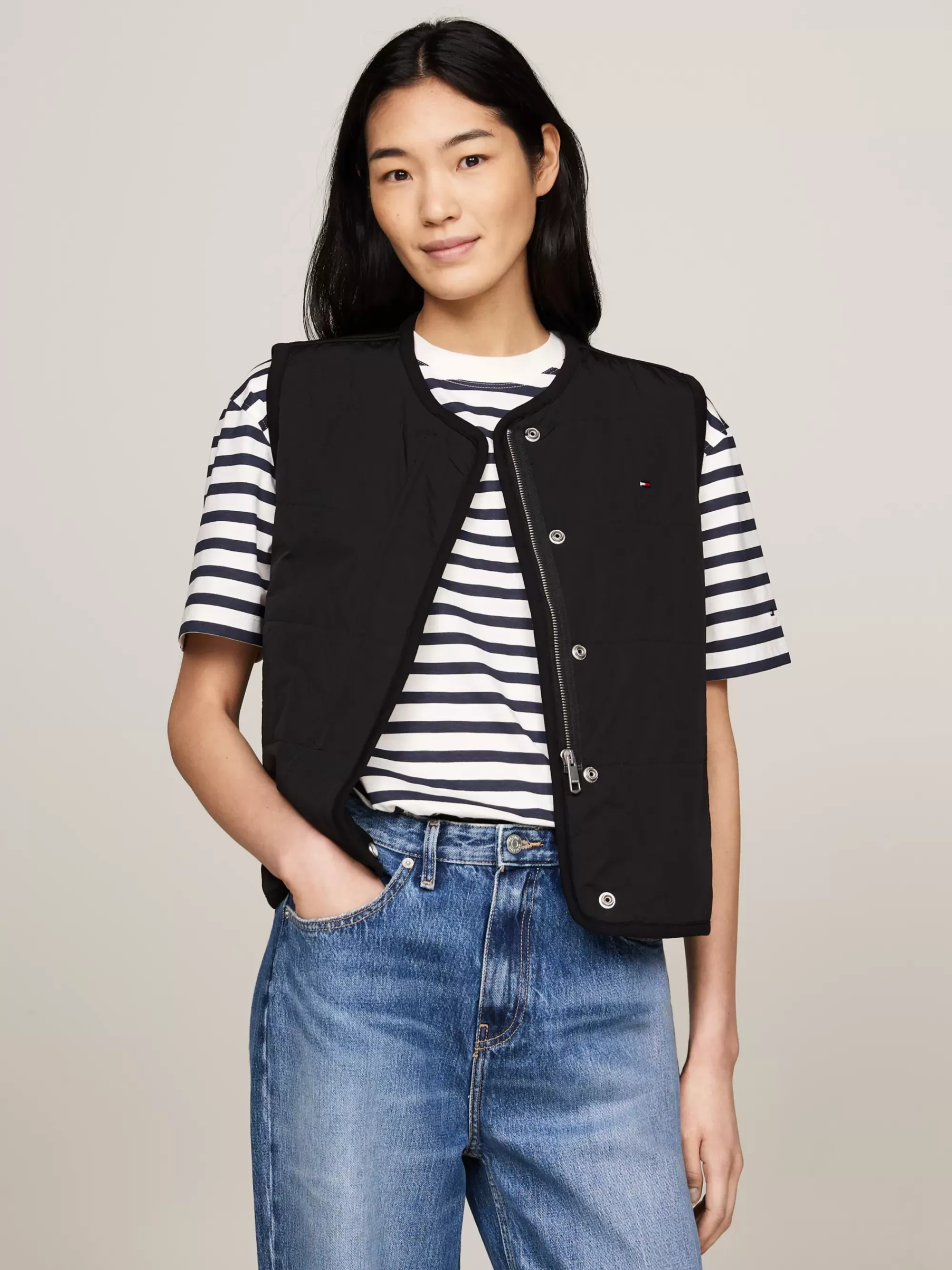 Jassen & Jacks*Tommy Hilfiger Waterafstotende Gewatteerde Bodywarmer BLACK