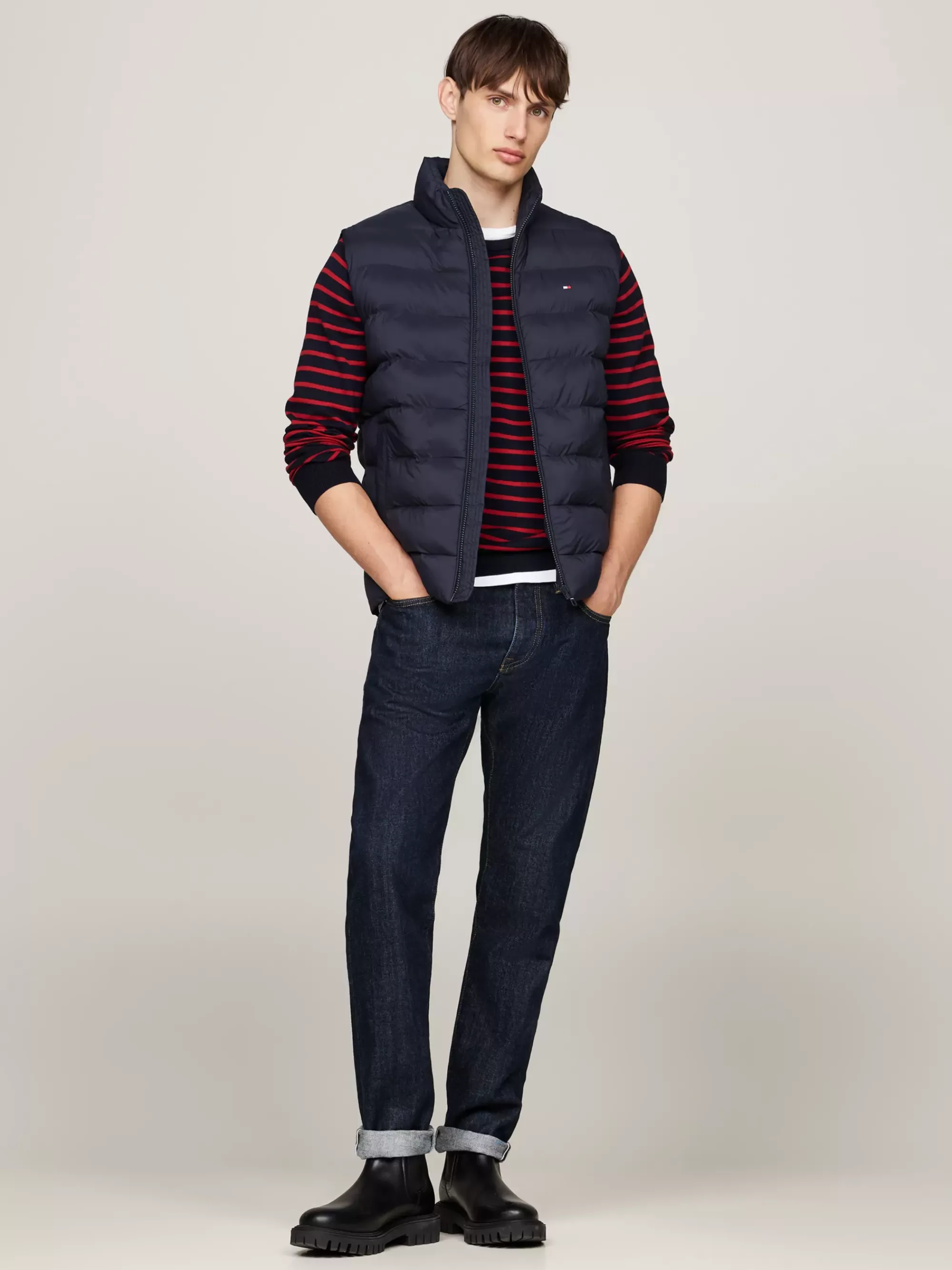 Jassen & Jacks*Tommy Hilfiger Waterafstotende Gewatteerde Bodywarmer DESERT SKY