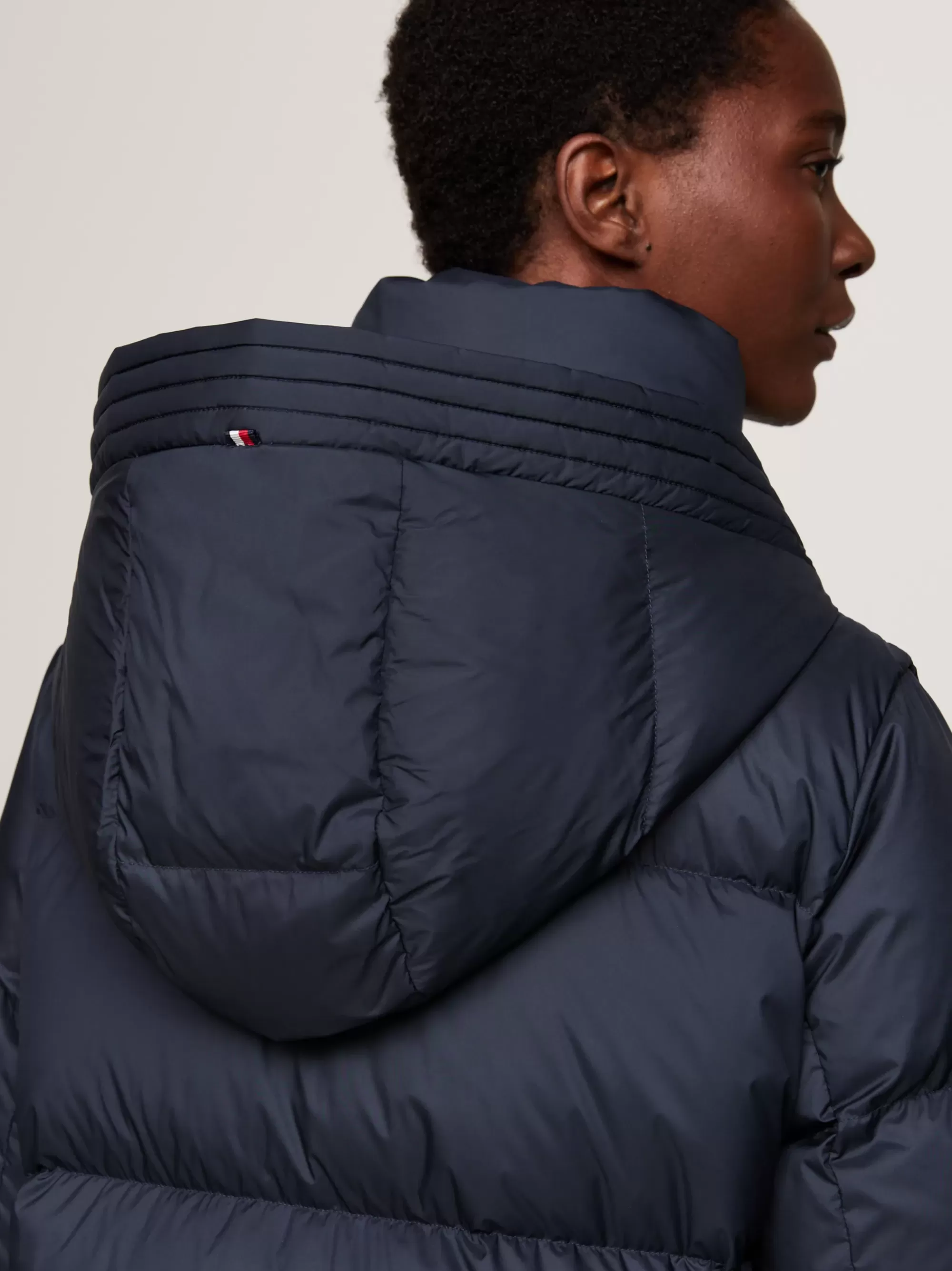 Jassen & Jacks*Tommy Hilfiger Waterafstotende Lange Jas Met Donsvulling DESERT SKY