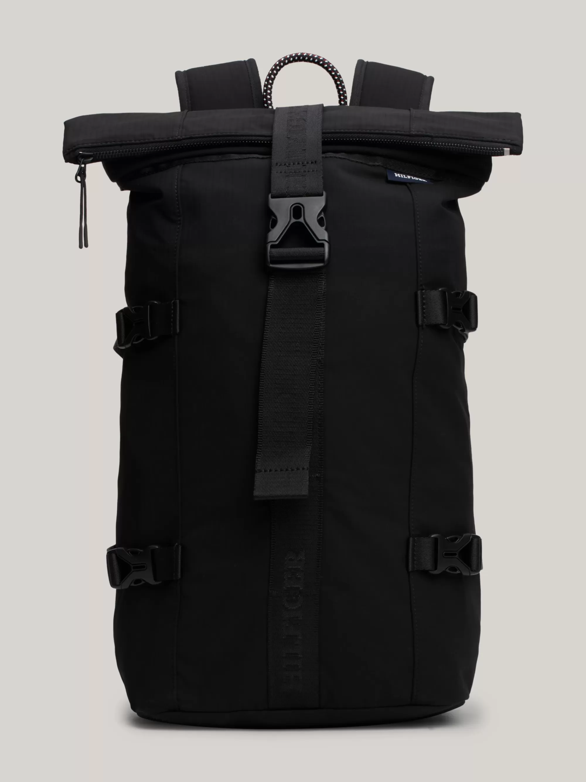 Rugzakken*Tommy Hilfiger Waterafstotende Rugzak Met Rolflap BLACK