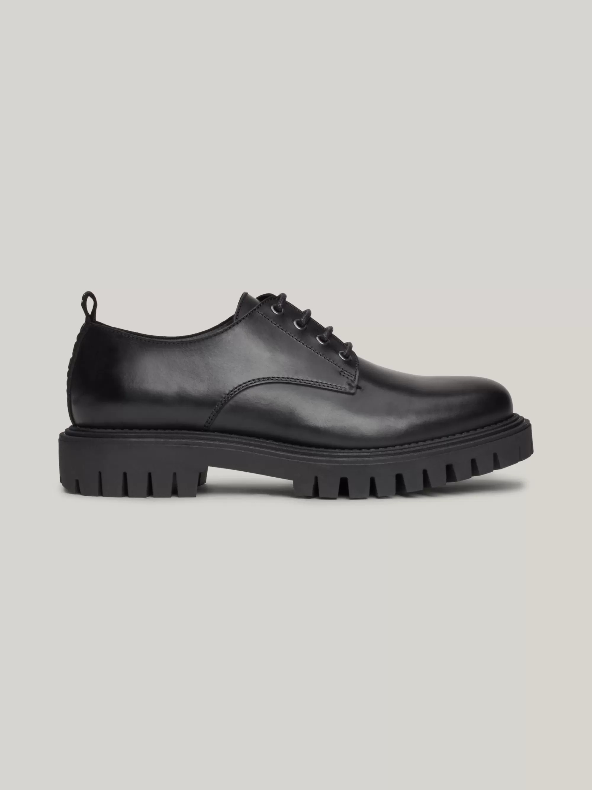 Formele Schoenen*Tommy Hilfiger Waterafstotende Veterschoen Met Profielzool BLACK