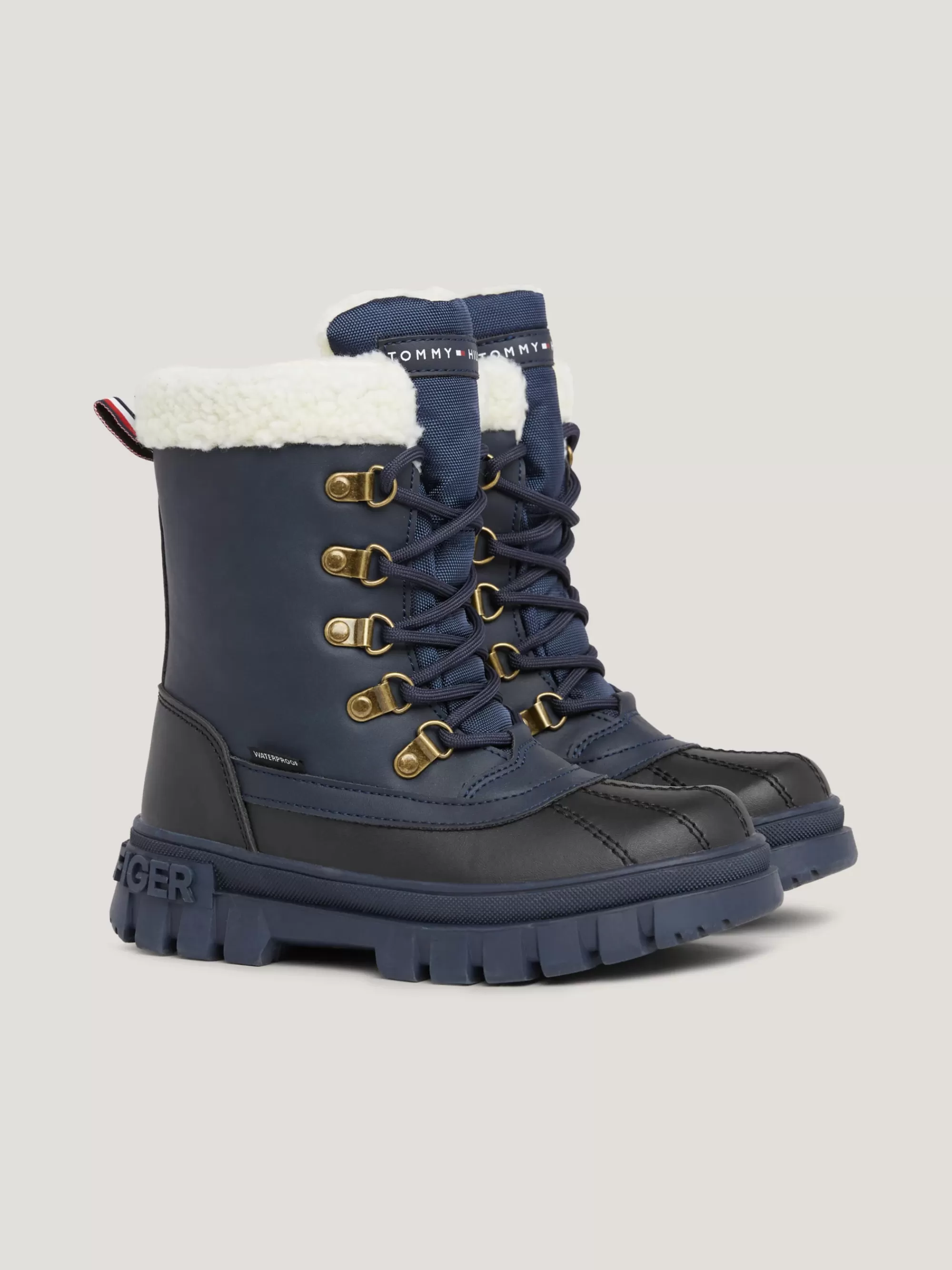Schoenen & Accessoires*Tommy Hilfiger Waterproof Veterlaars Met Profielzool BLUE