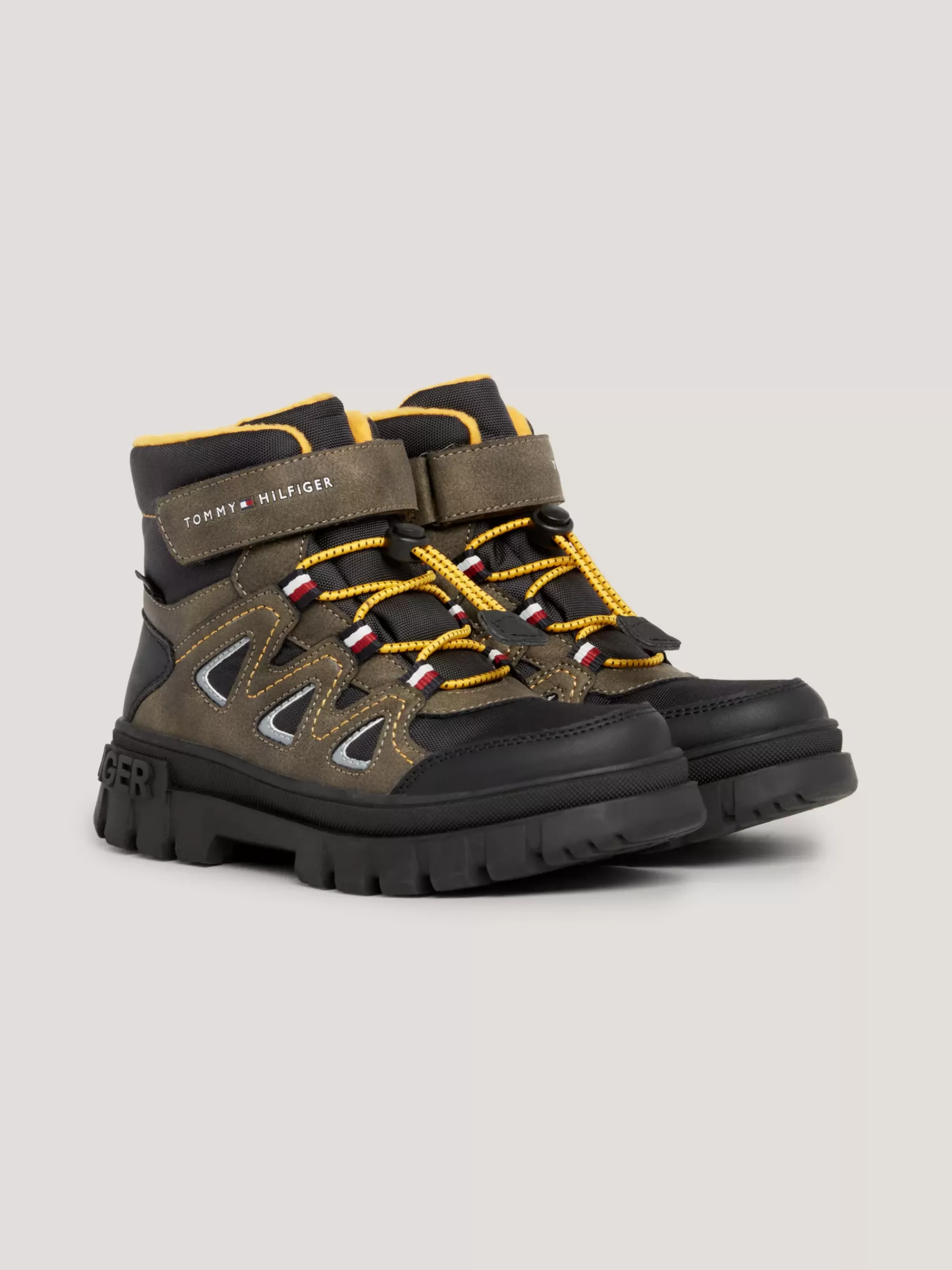 Schoenen & Accessoires*Tommy Hilfiger Waterproof Veterlaars Met Profielzool BLACK/MUD