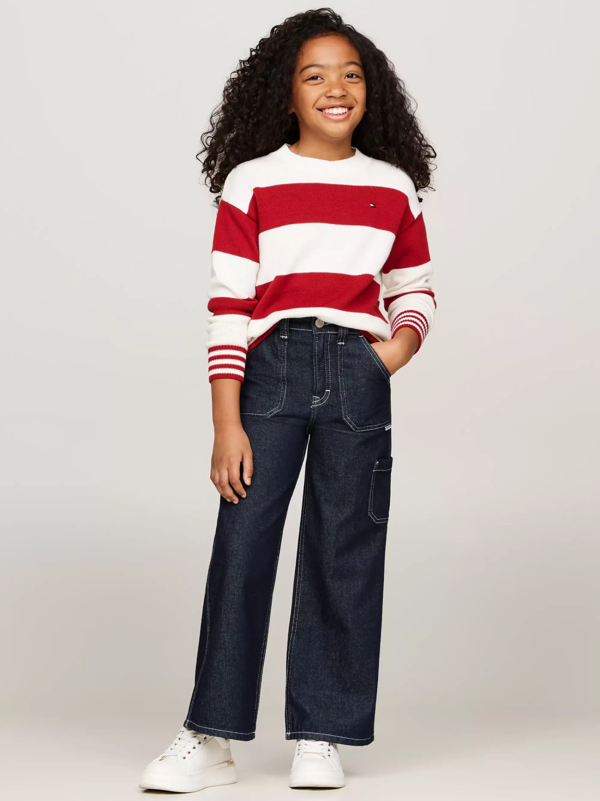 Jeans*Tommy Hilfiger Wide Leg Zwarte Cargojeans RINSE