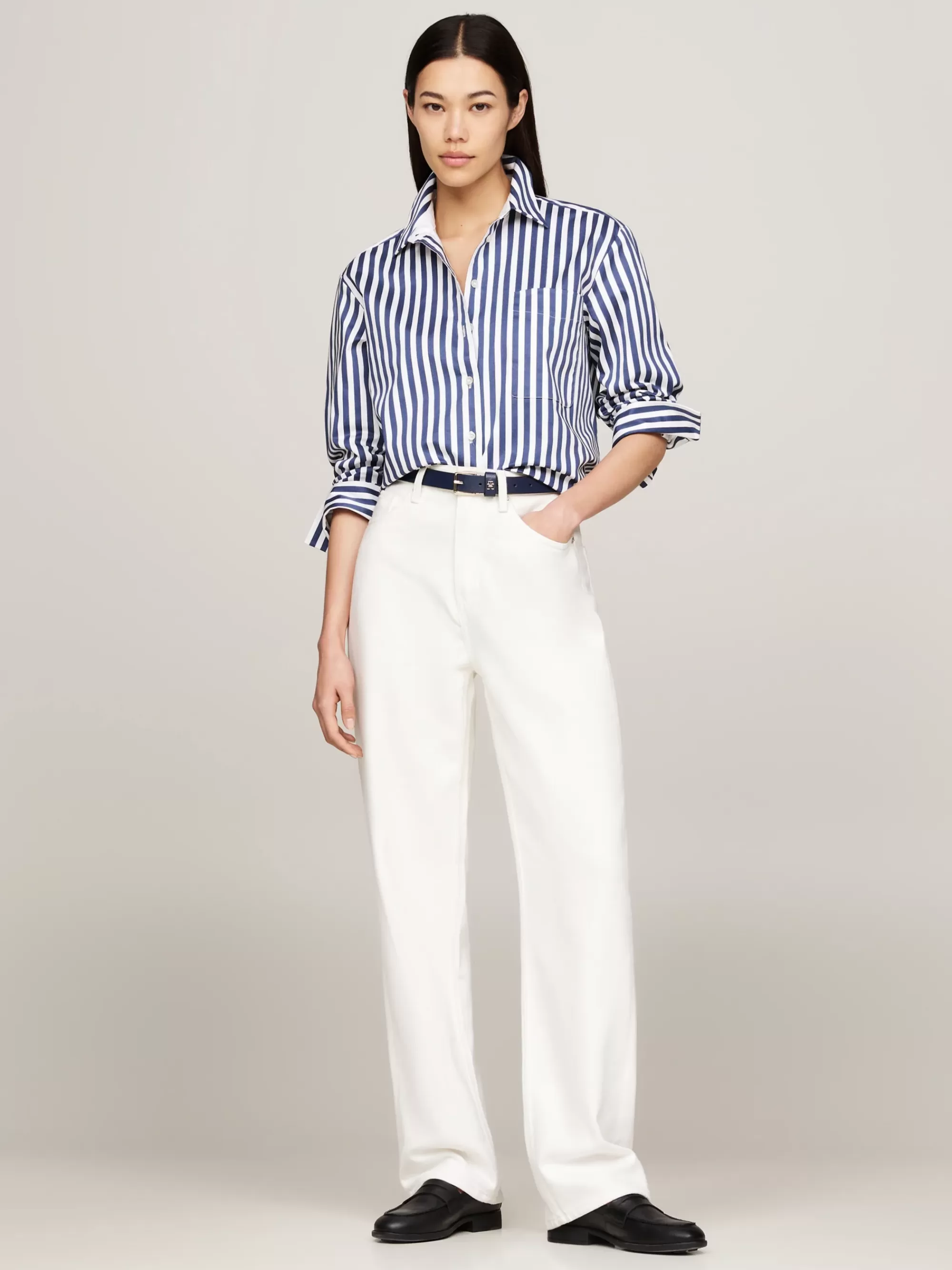 Jeans*Tommy Hilfiger Witte High Rise Straight Fit Jeans ECRU