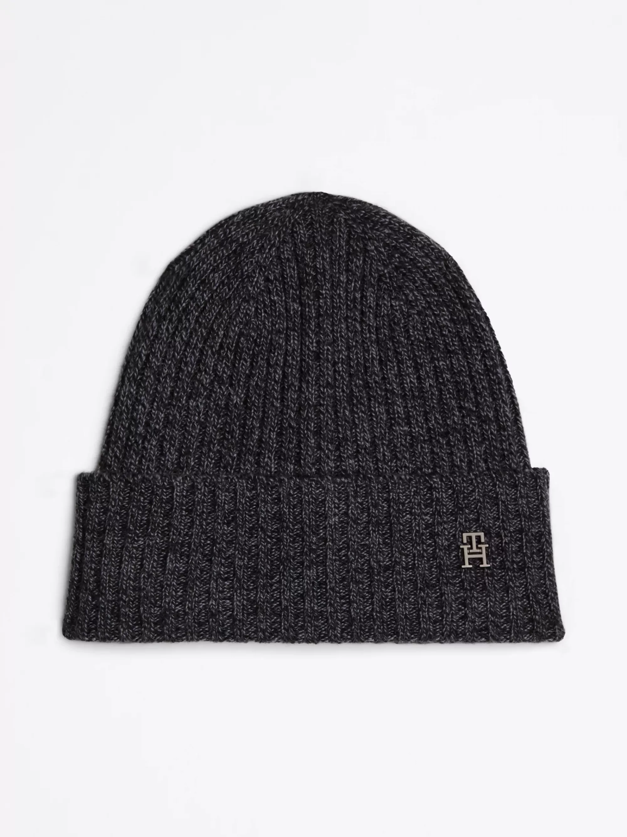 Mutsen | Mutsen, Handschoenen & Sjaals*Tommy Hilfiger Wol-kasjmier Beanie Met TH-monogram BLACK