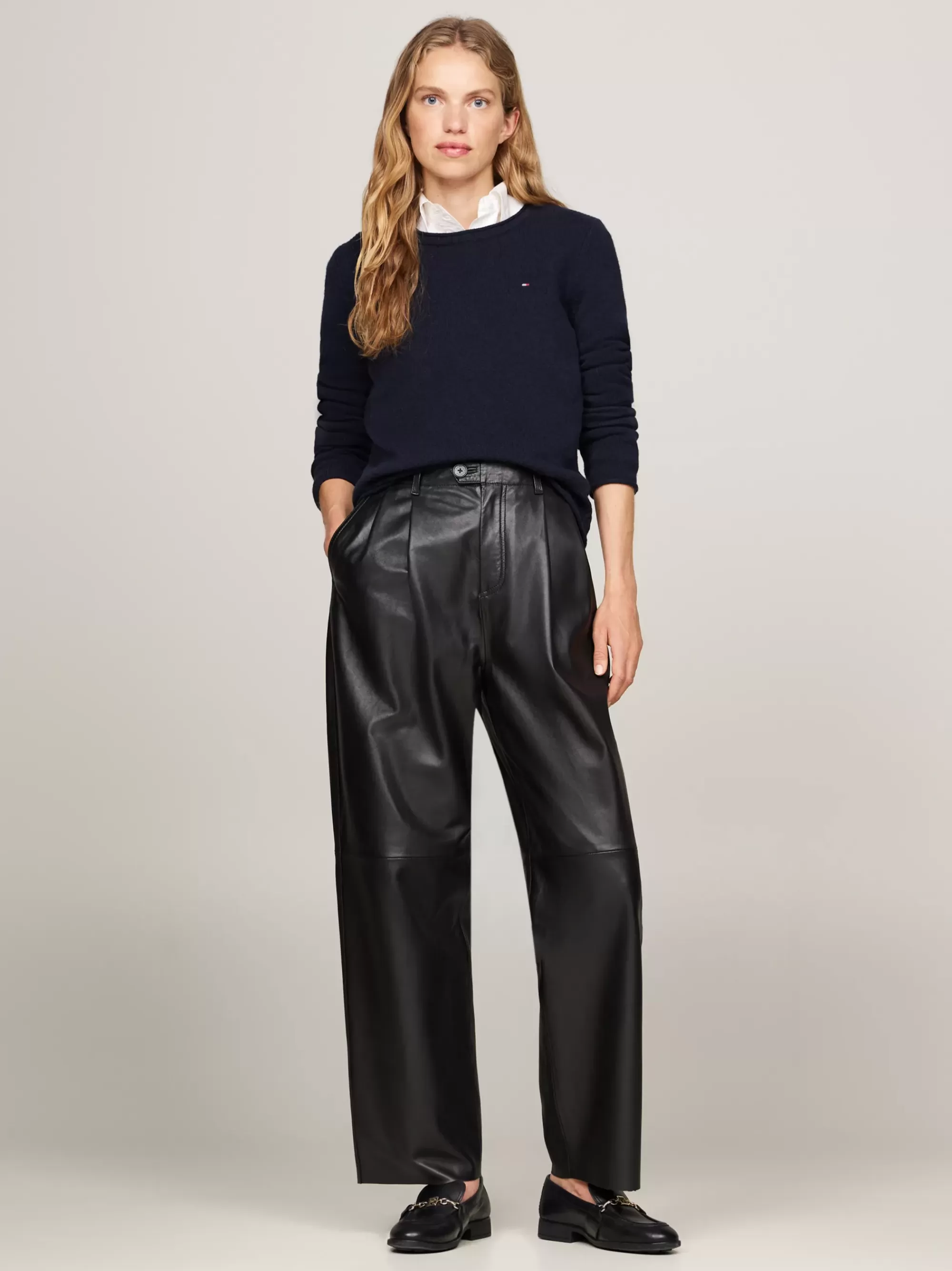 Truien Met Ronde Hals | Truien*Tommy Hilfiger Wollen Trui Met Ronde Hals DESERT SKY