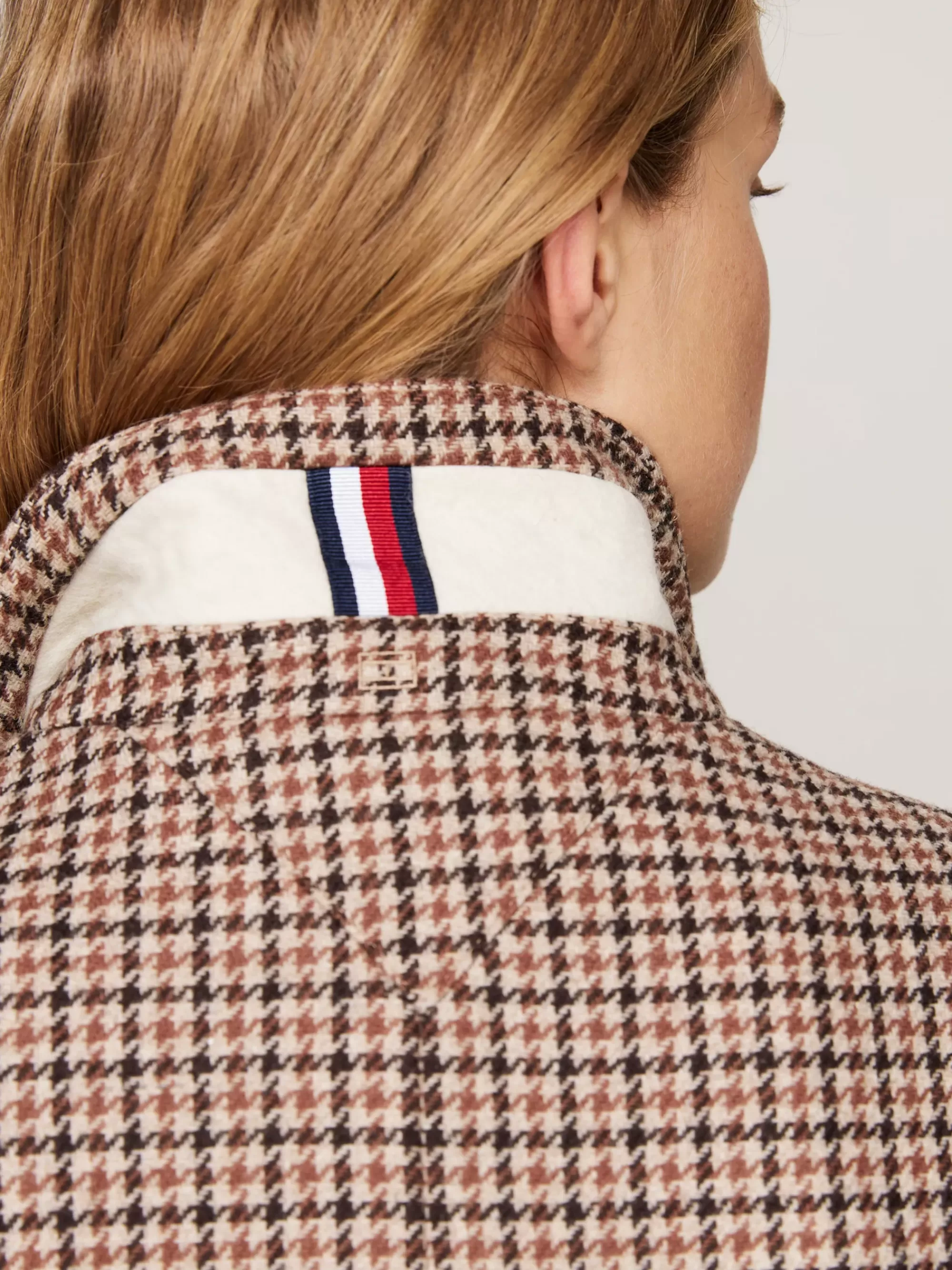 Jassen & Jacks | Wollen Jassen*Tommy Hilfiger Wolmix Jas Met Pied-de-poulemotief CASUAL WOVENS CHECK