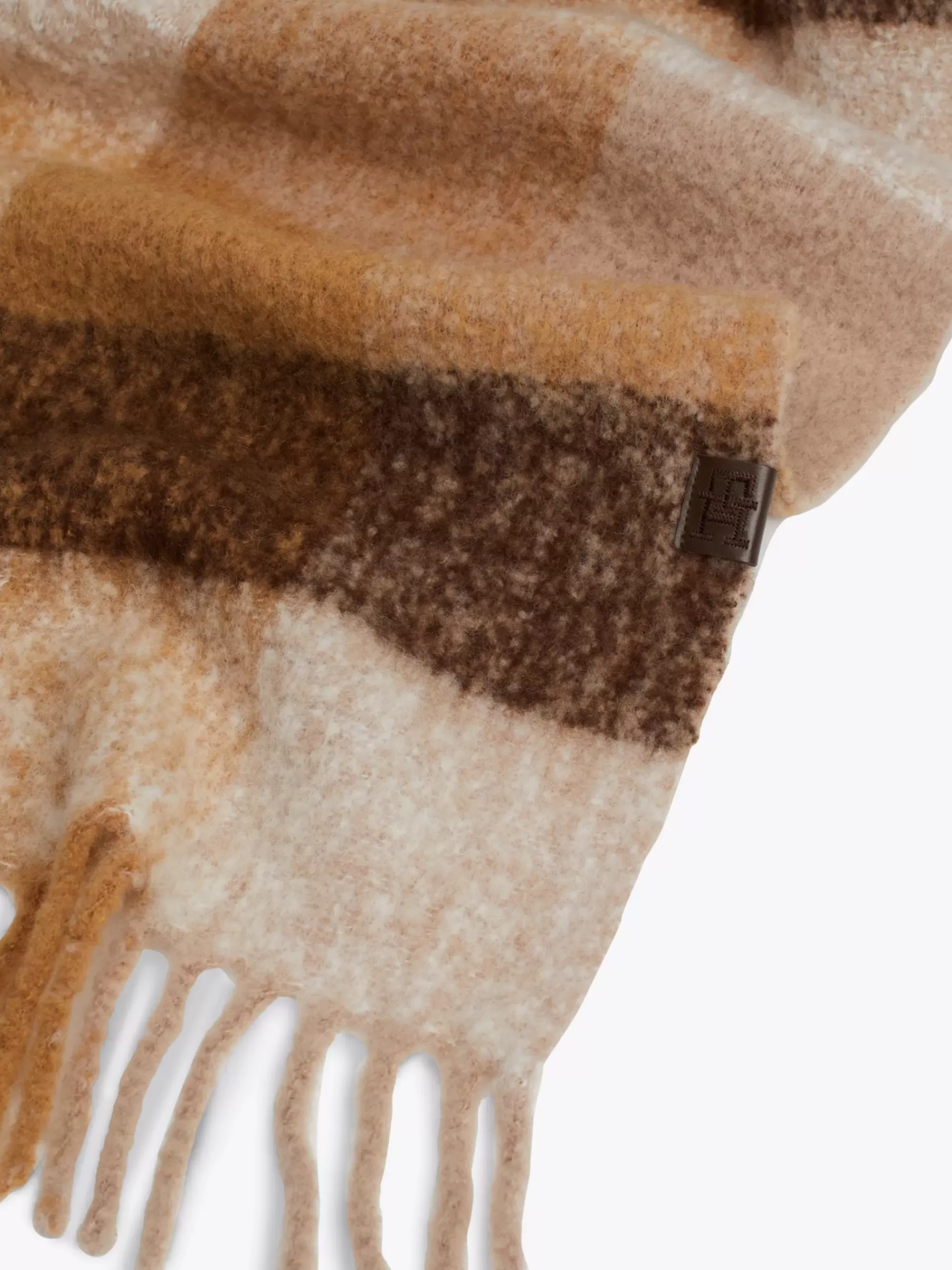Sjaals | Sjaals*Tommy Hilfiger Zachte Sjaal Van Wolmix Met Gemengde Ruit CAMEL MIX