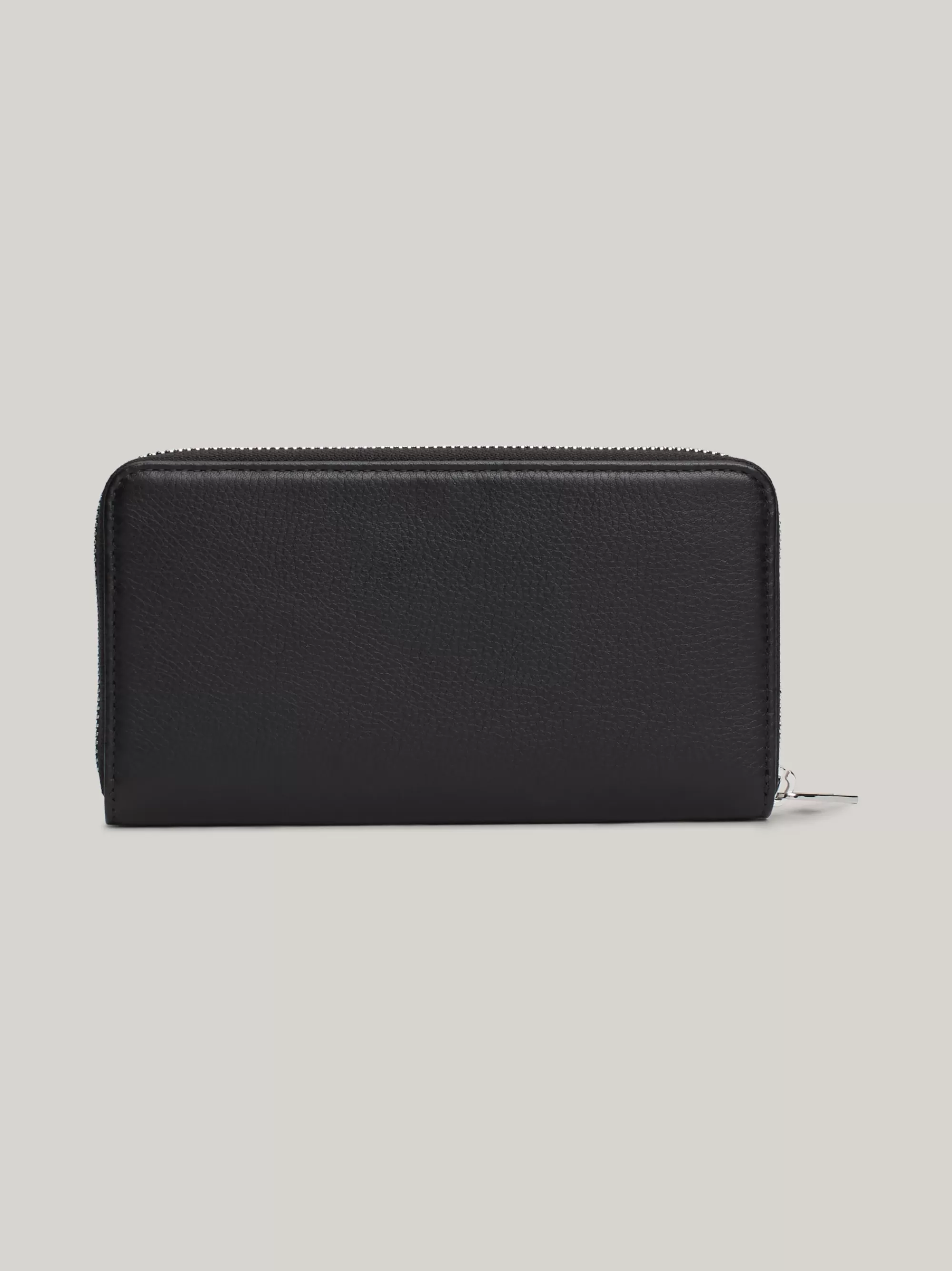 Portemonnees & Sleutelhangers*Tommy Hilfiger Zip-around Portemonnee Van Premium Leer BLACK