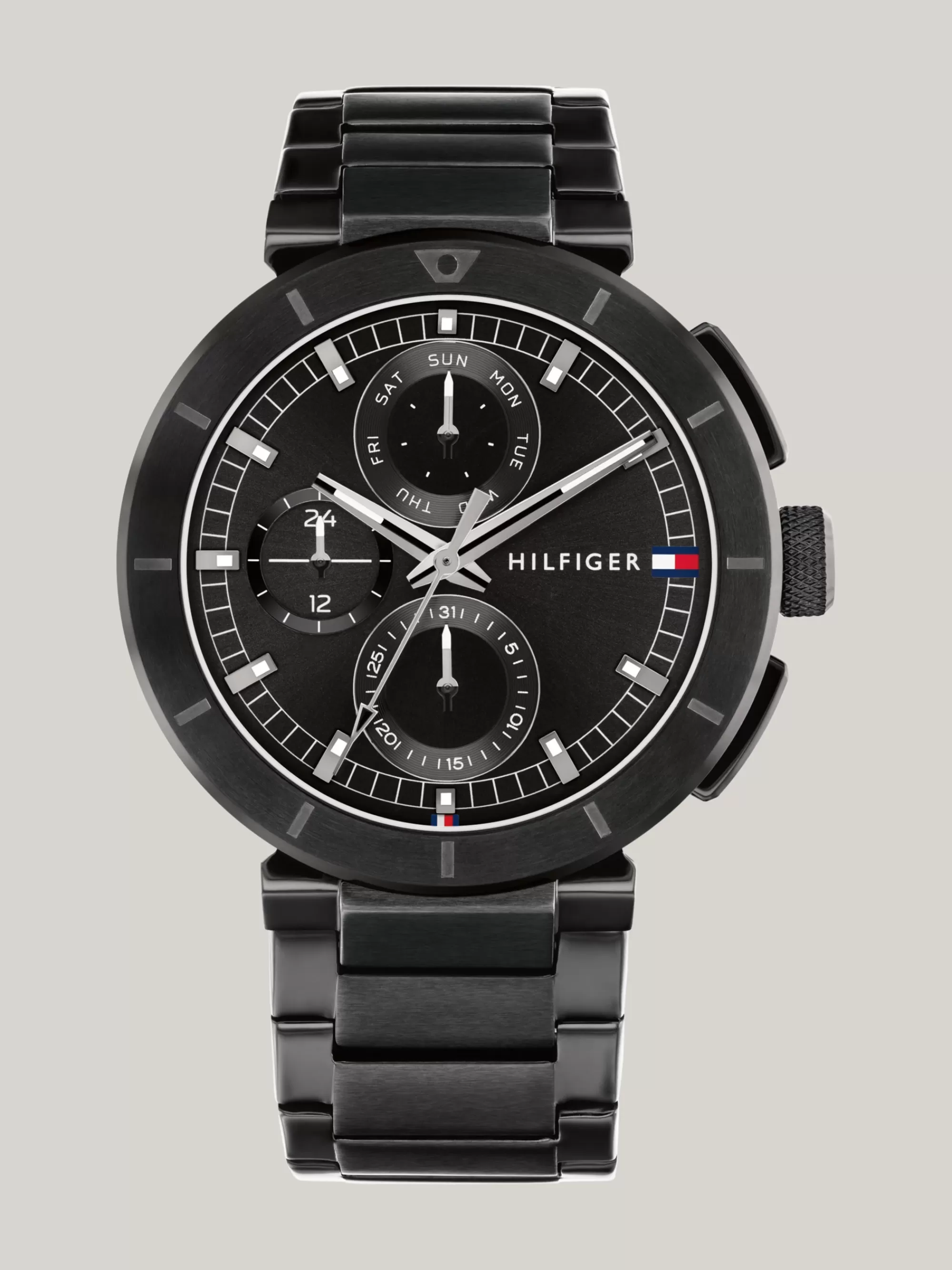 Horloges*Tommy Hilfiger Zwart Geïoniseerd Horloge Met Schakelband BLACK