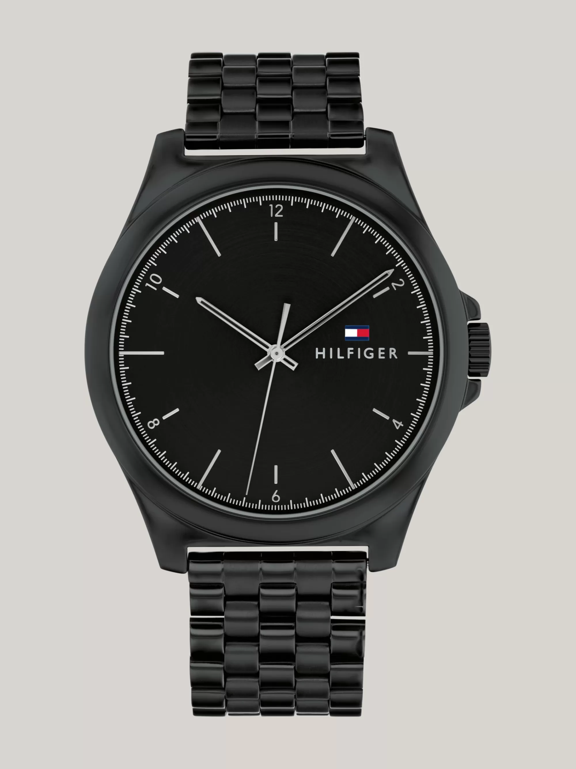Horloges*Tommy Hilfiger Zwart Geïoniseerd Horloge Met Schakelband BLACK