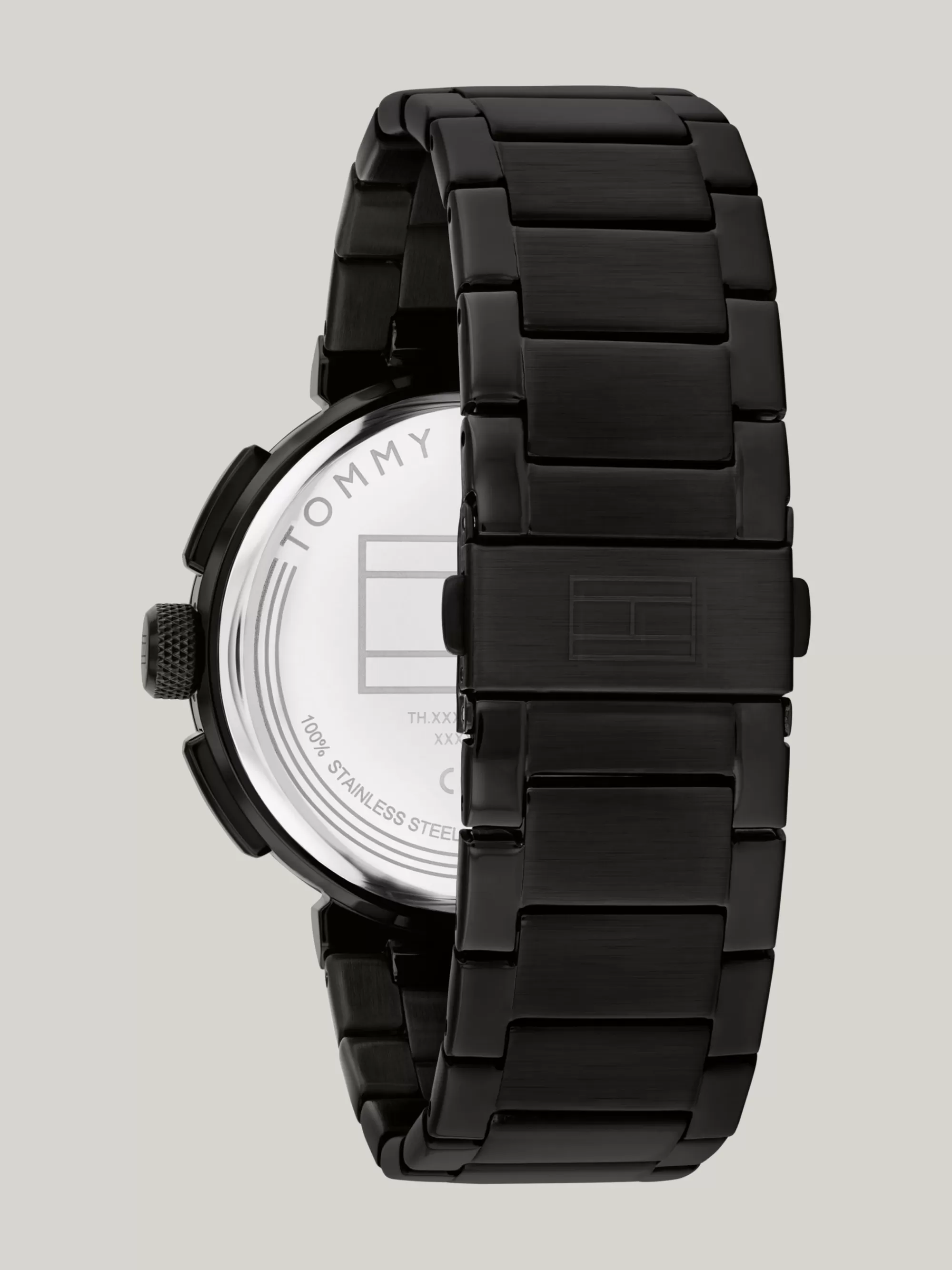 Horloges*Tommy Hilfiger Zwart Geïoniseerd Horloge Met Schakelband BLACK