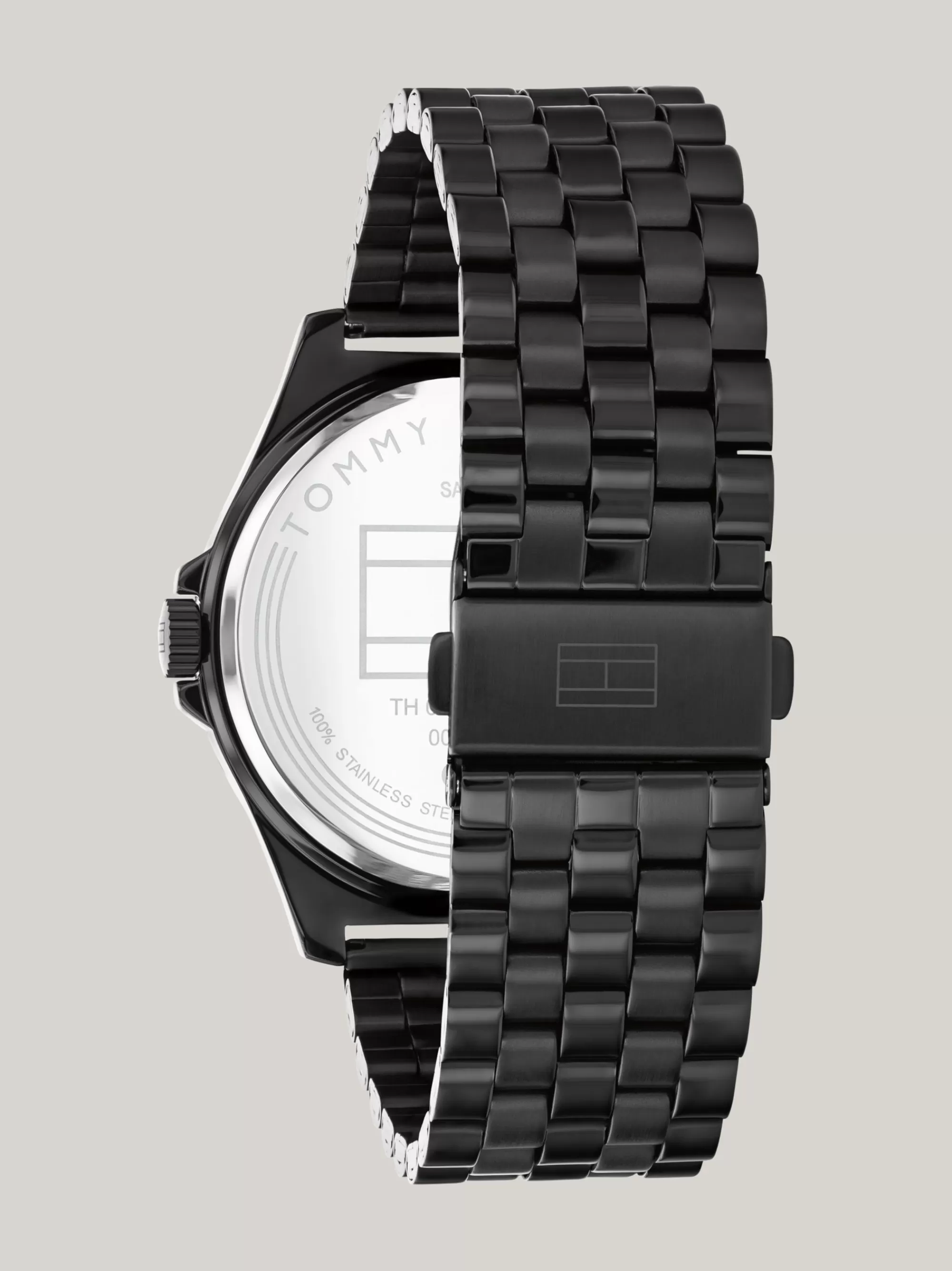Horloges*Tommy Hilfiger Zwart Geïoniseerd Horloge Met Schakelband BLACK