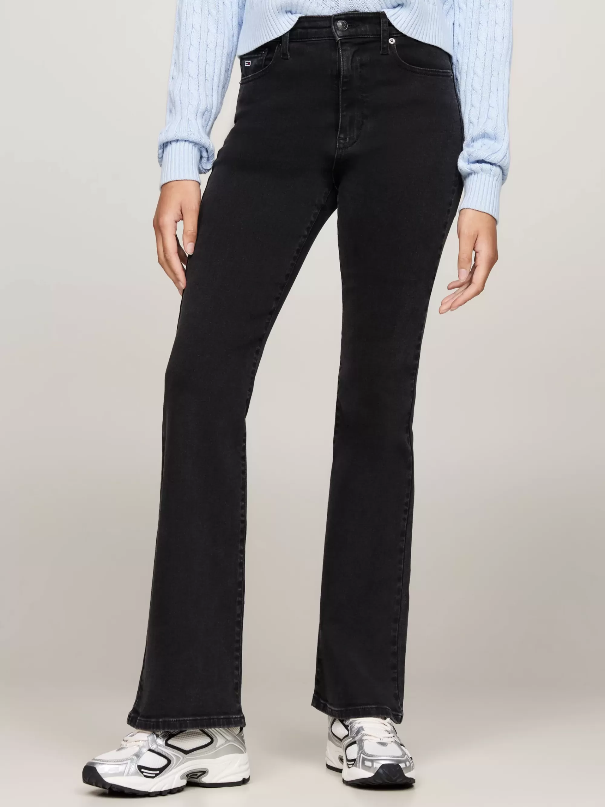 Jeans*Tommy Hilfiger Zwarte High Rise Flared Jeans DENIM BLACK