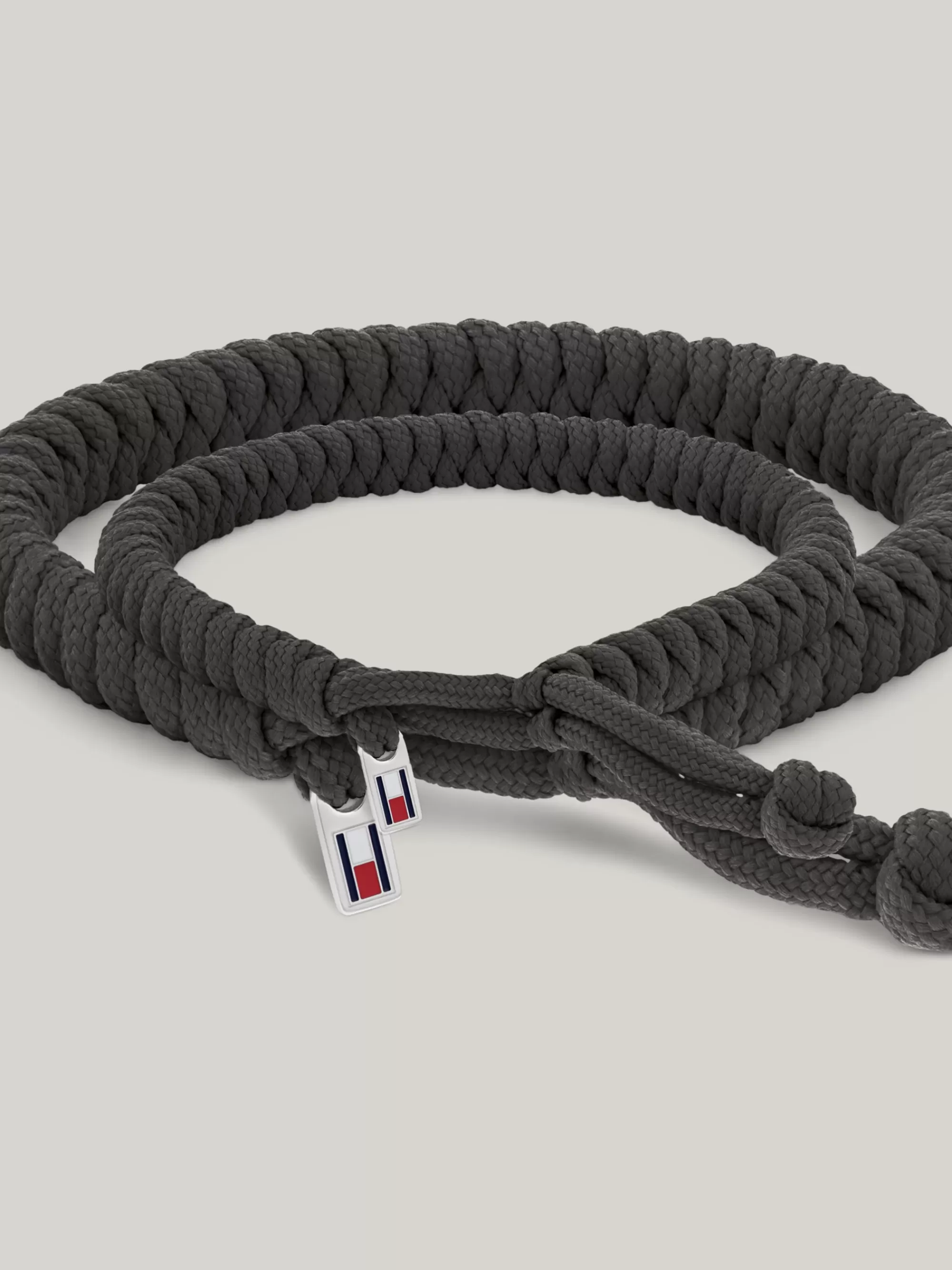 Sieraden & Manchetknopen*Tommy Hilfiger Zwarte Koord-armband Met Geëmailleerde Vlag BLACK